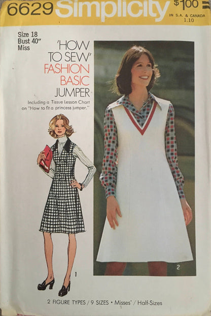 Simplicity 6629 Sewing Pattern (Vintage) UNCUT