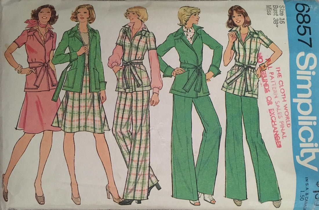 Simplicity 6857 Sewing Pattern (Vintage) CUT