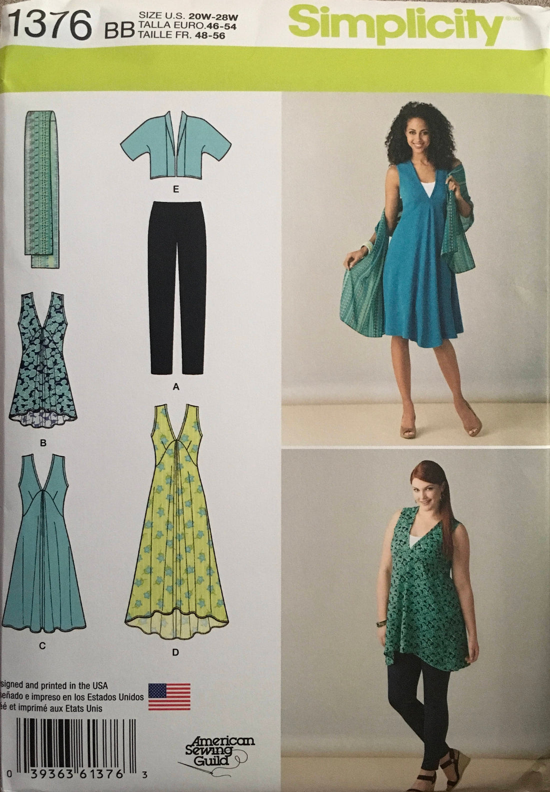 Simplicity 1376 Sewing Pattern UNCUT