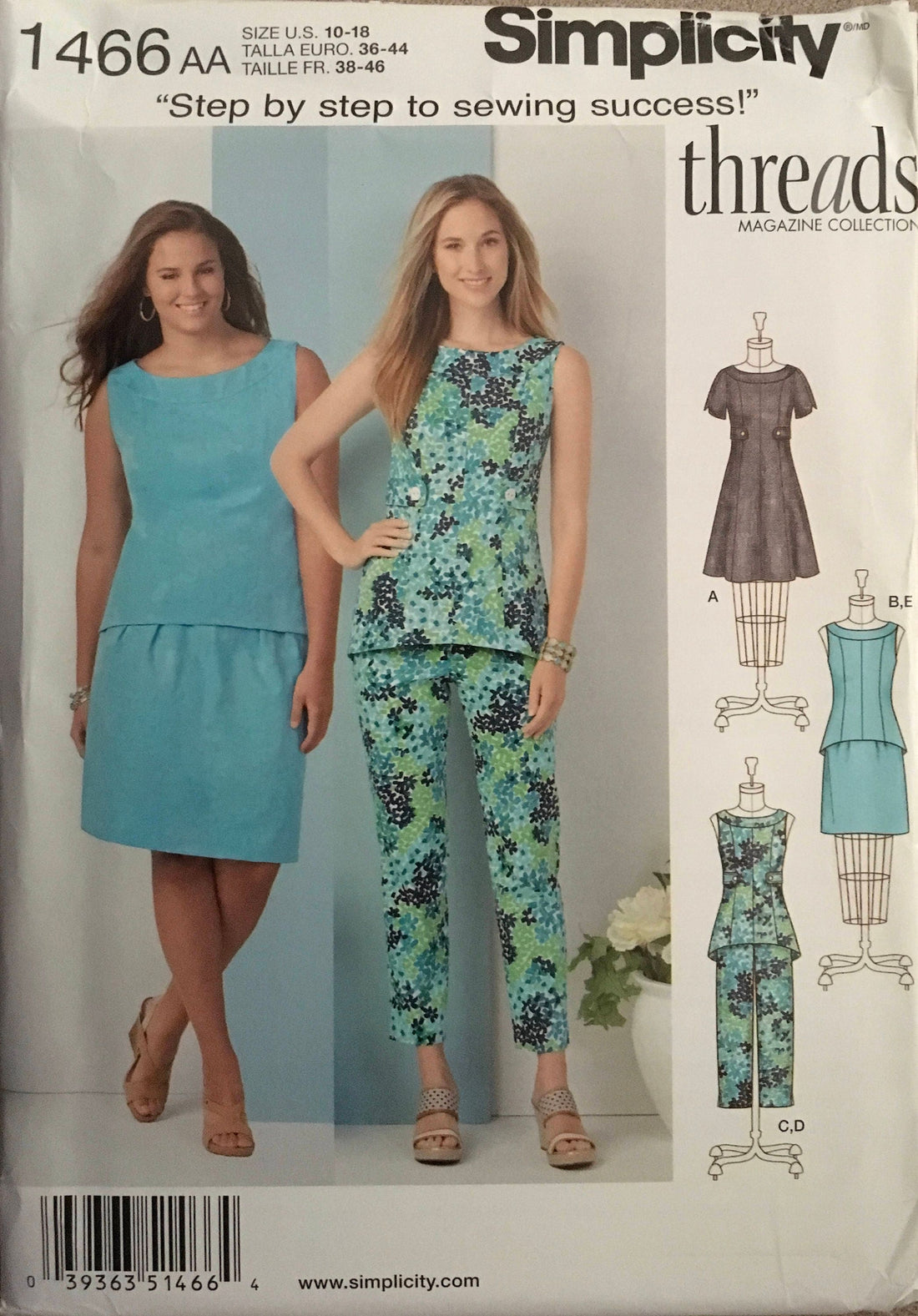 Simplicity 1466 Sewing Pattern UNCUT