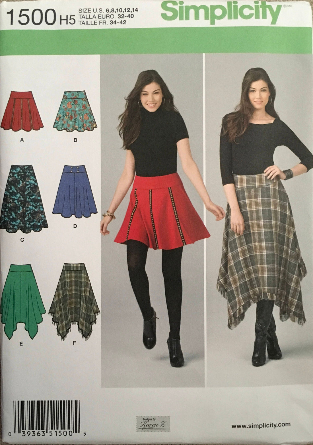 Simplicity 1500 Sewing Pattern UNCUT