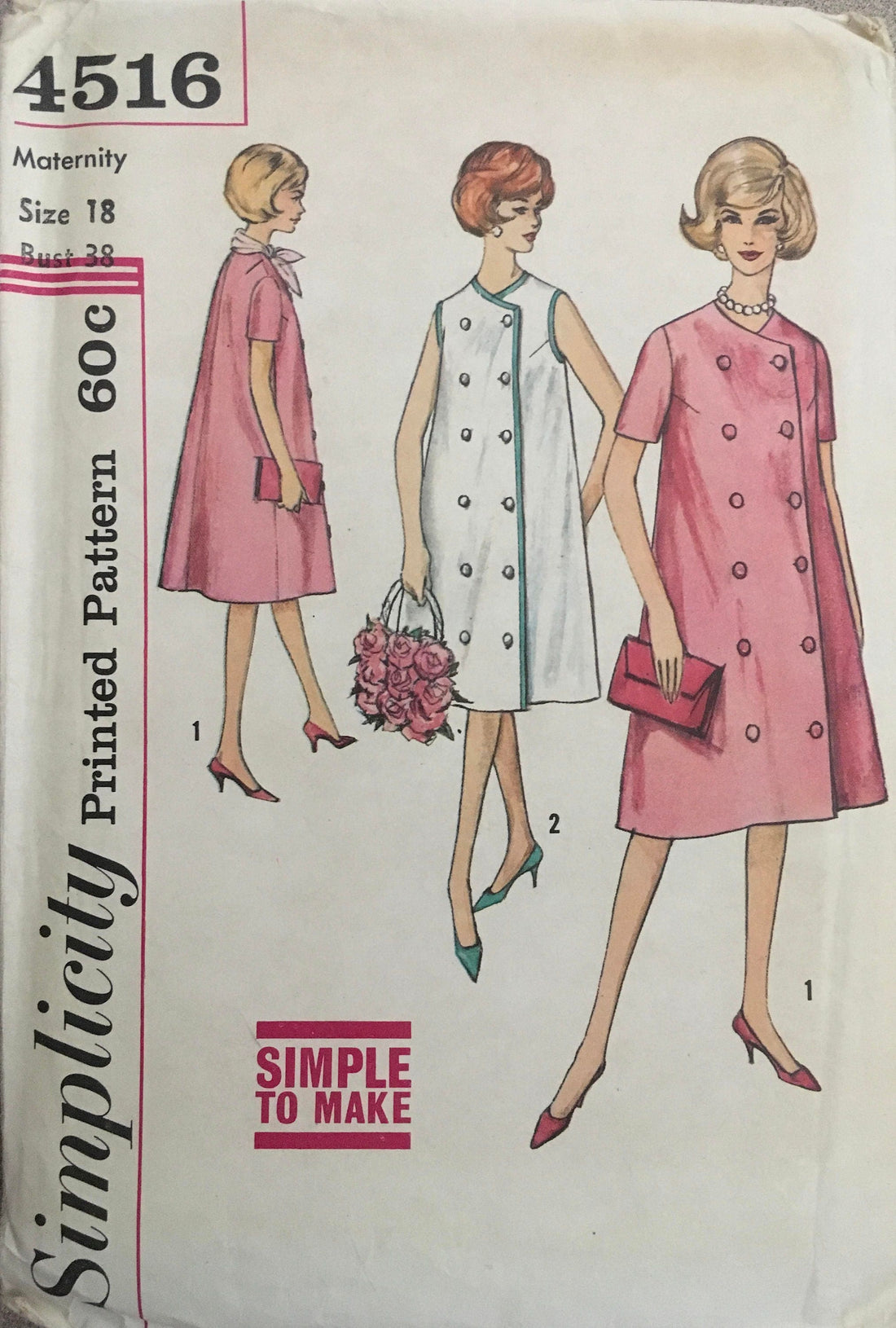Simplicity 4516 Sewing Pattern (Vintage) UNCUT