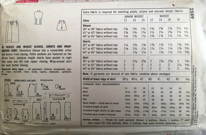 Simplicity 2589 Sewing Pattern (Vintage) CUT