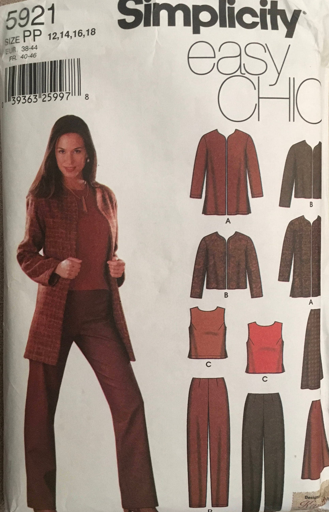 Simplicity 5921 Sewing Pattern (Vintage) CUT