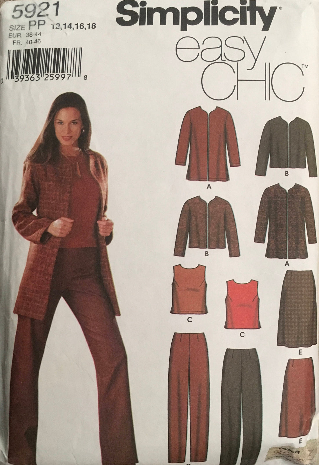 Simplicity 5921 Sewing Pattern (Vintage) CUT