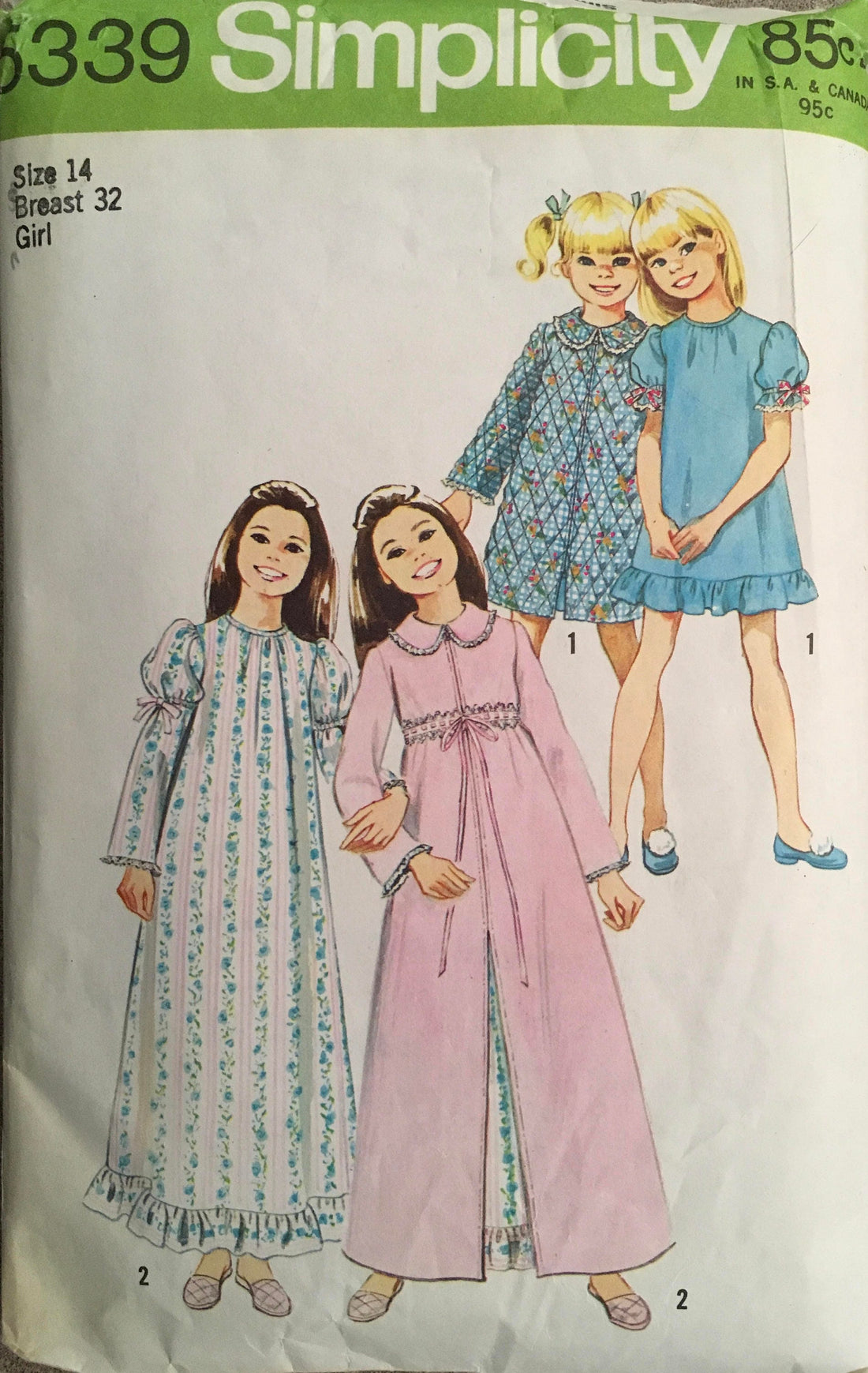 Simplicity 5339 Sewing Pattern (Vintage) CUT