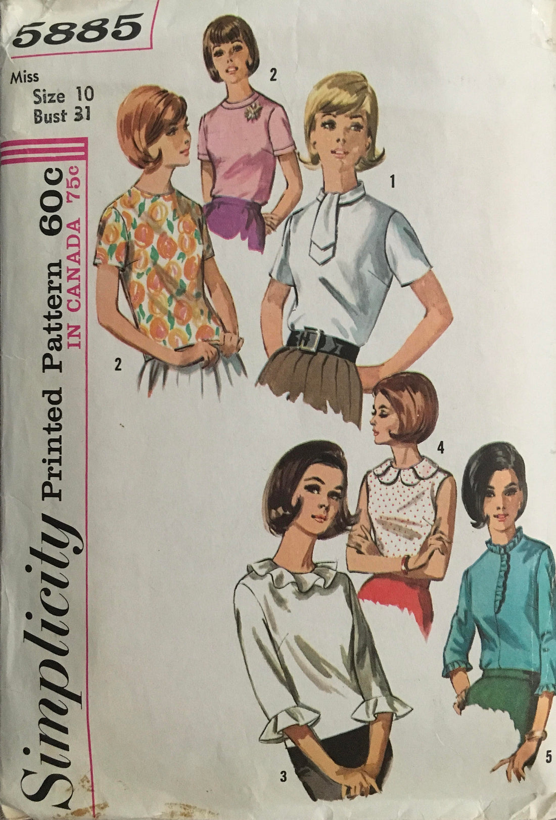 Simplicity 5885 Sewing Pattern (Vintage) CUT