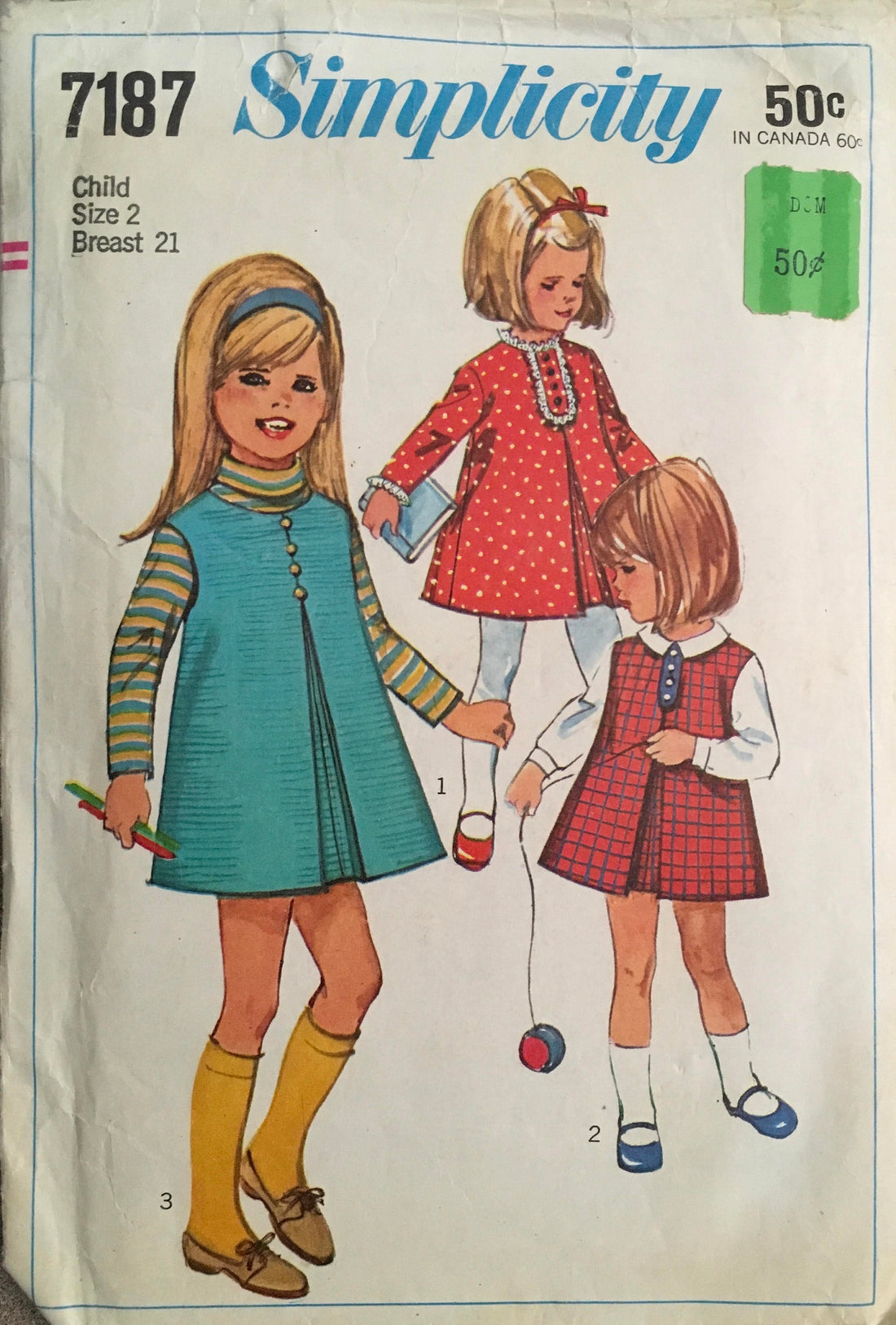 Simplicity 7187 Sewing Pattern (Vintage) CUT