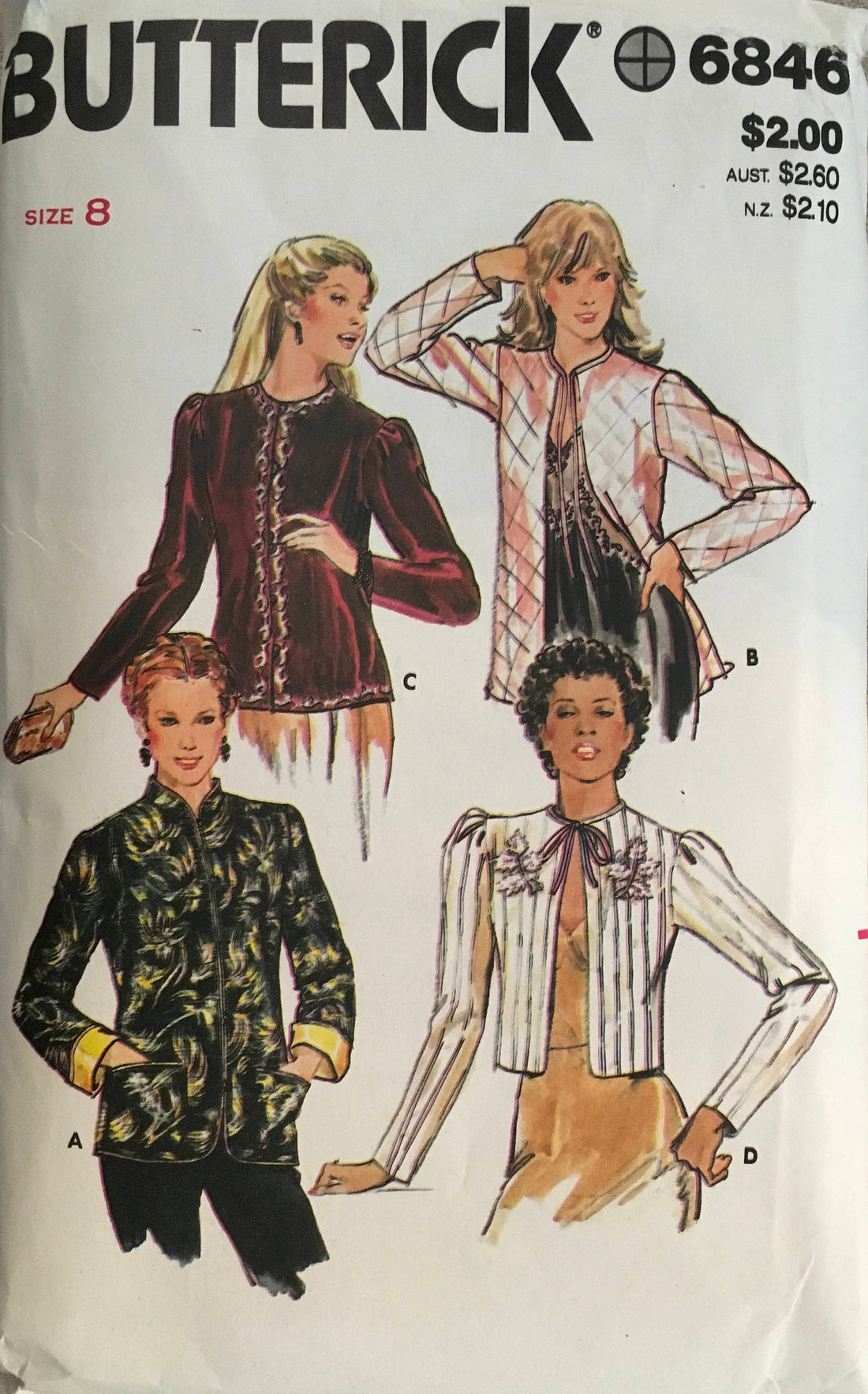 Butterick 6846 Sewing Pattern (Vintage) CUT