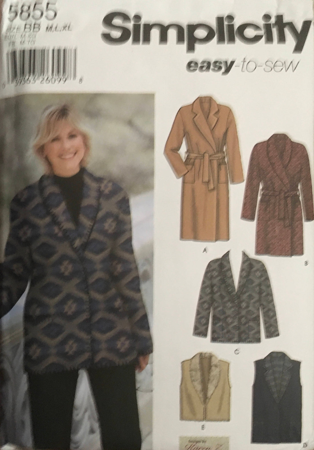 Simplicity 5855 Sewing Pattern (Vintage) UNCUT