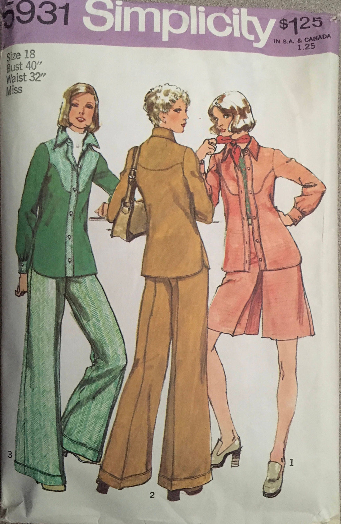 Simplicity 5931 Sewing Pattern (Vintage) CUT