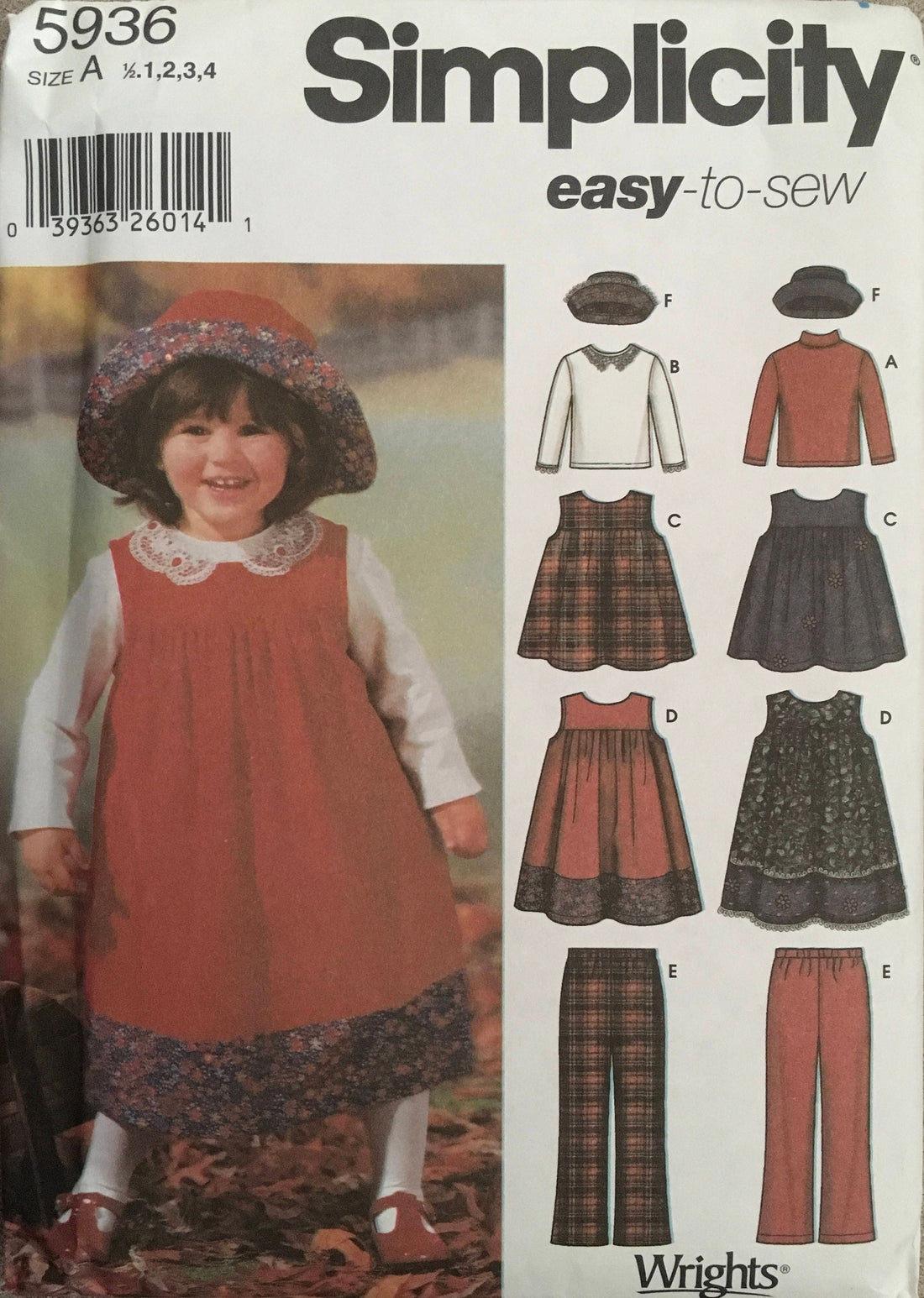 Simplicity 5936 Sewing Pattern (Vintage) UNCUT