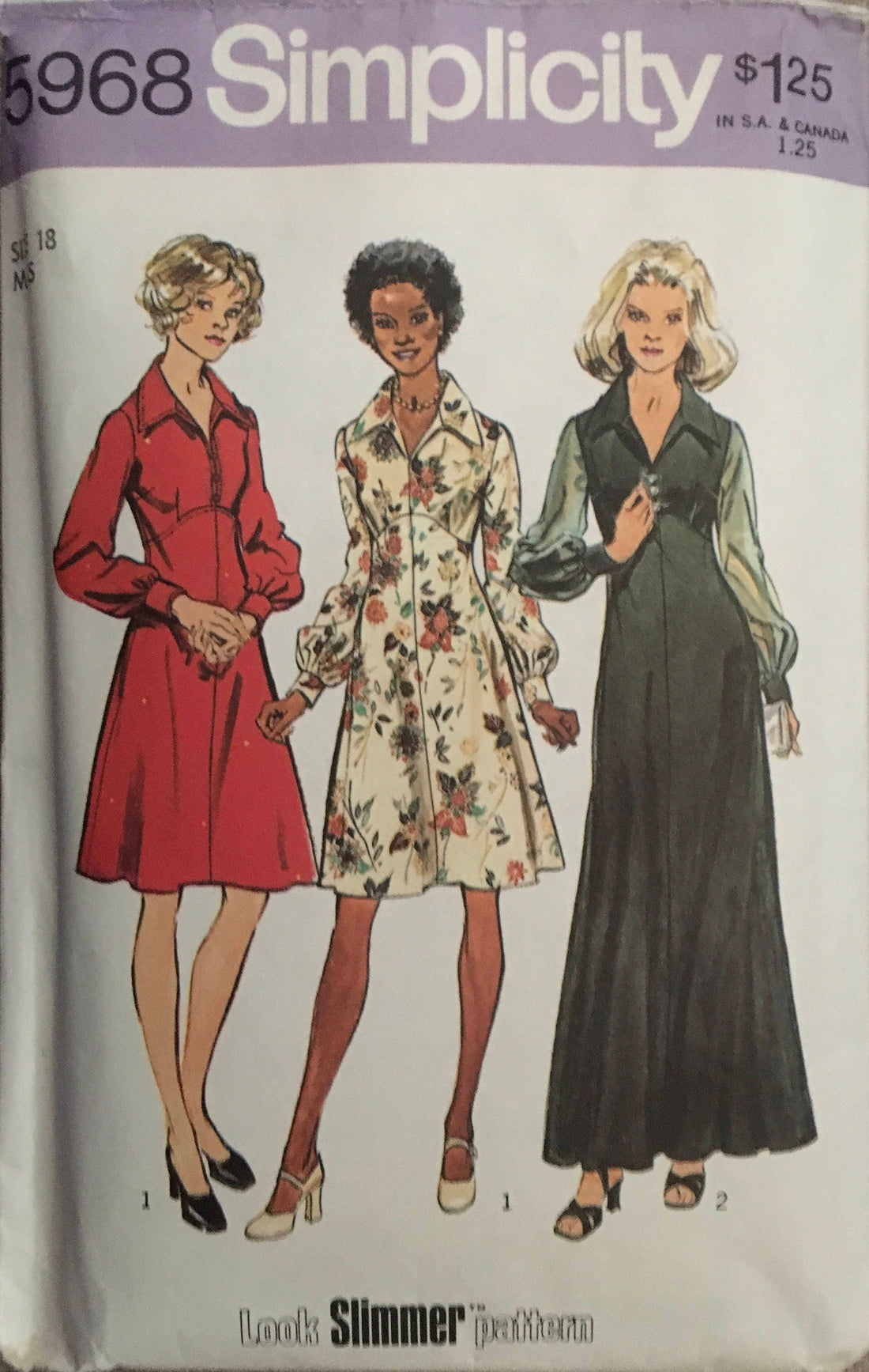 Simplicity 5968 Sewing Pattern (Vintage) UNCUT/CUT
