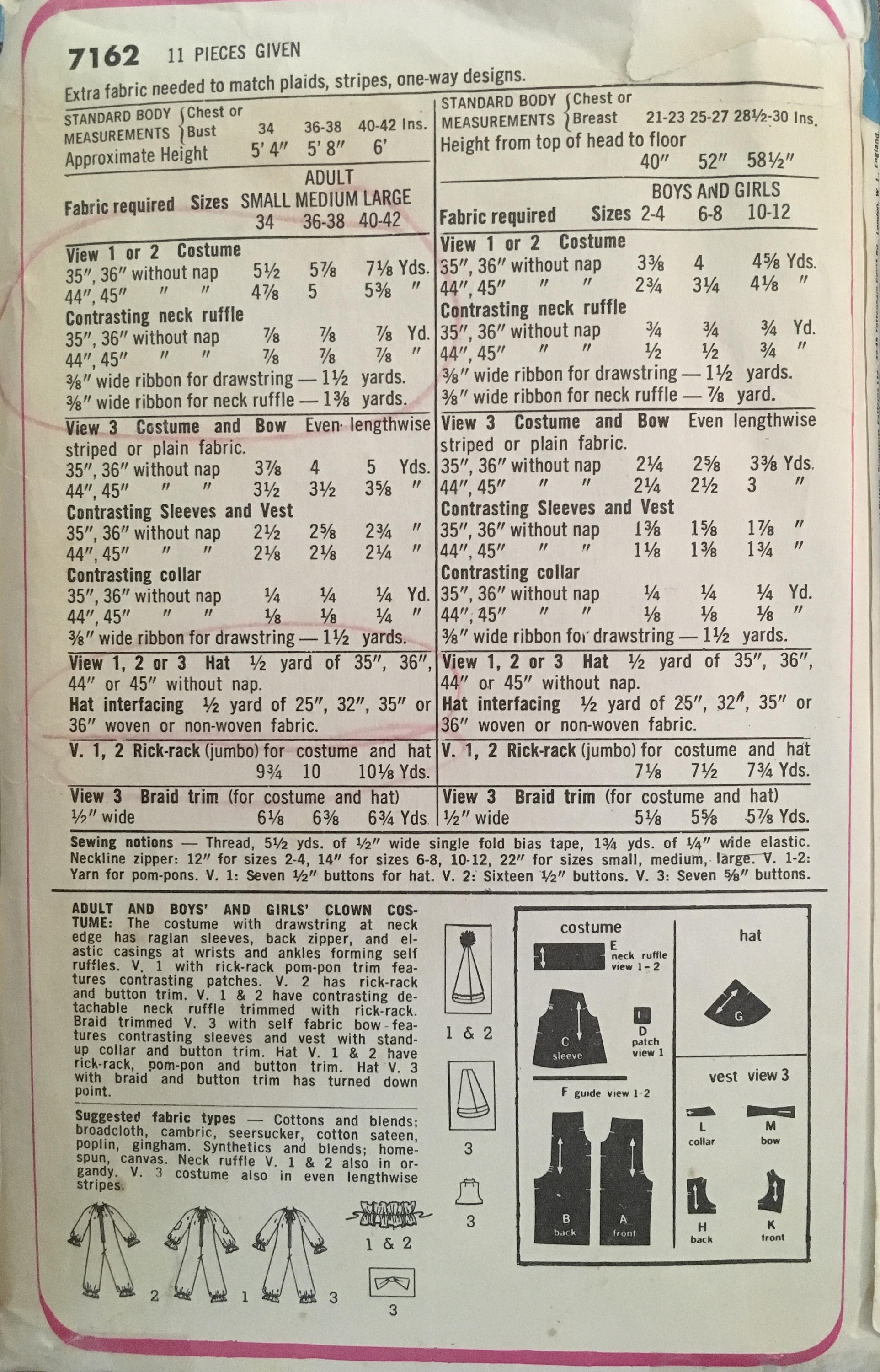 Simplicity 7162 Sewing Pattern (Vintage) UNCUT/CUT