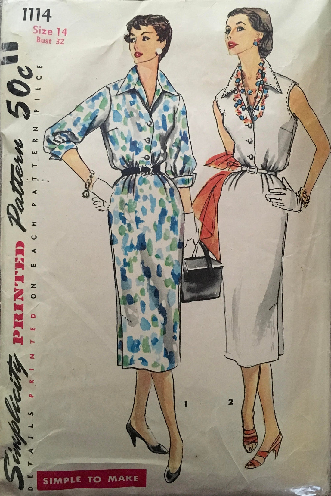 Simplicity 1114 Sewing Pattern (Vintage) CUT