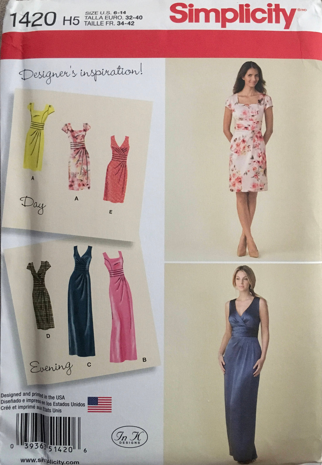 Simplicity 1420 Sewing Pattern UNCUT