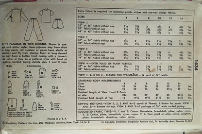Simplicity 1434 Sewing Pattern (Vintage) CUT