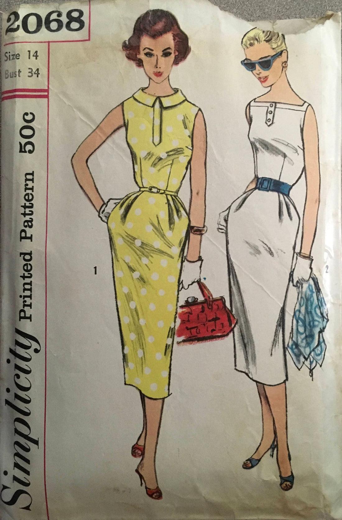 Simplicity 2068 Sewing Pattern (Vintage) CUT