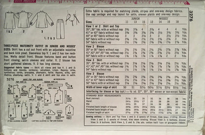 Simplicity 3276 Sewing Pattern (Vintage) UNCUT