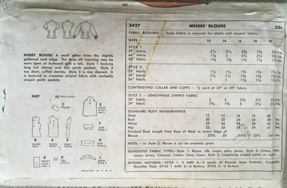 Simplicity 3427 Sewing Pattern (Vintage) CUT
