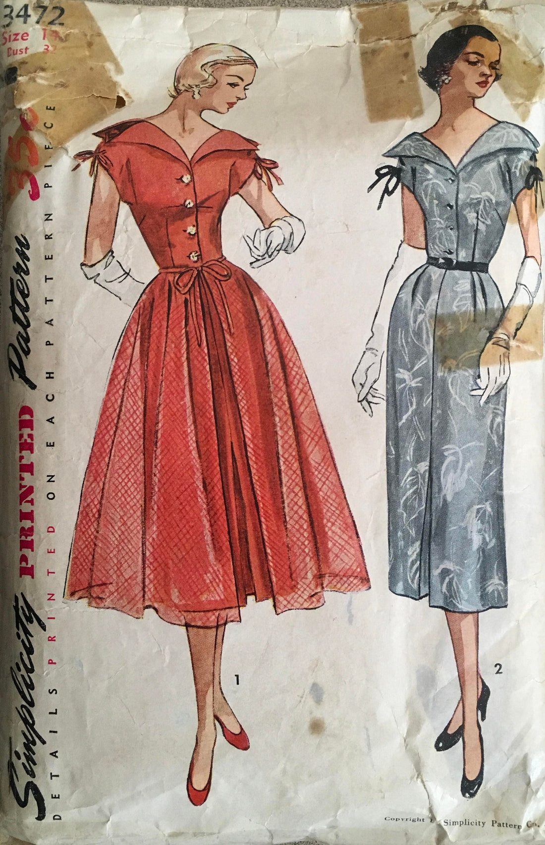 Simplicity 3472 Sewing Pattern (Vintage) CUT