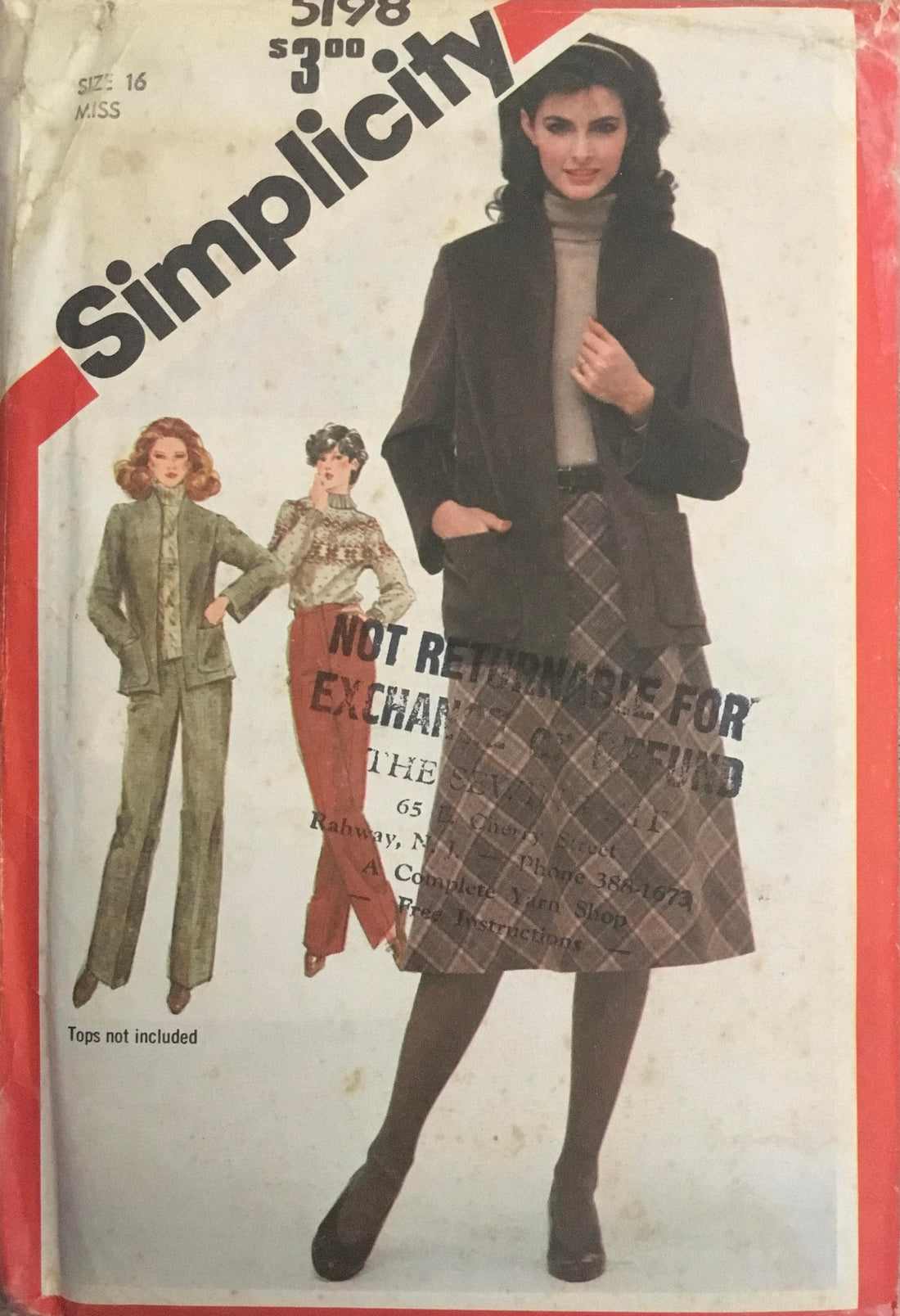 Simplicity 5198 Sewing Pattern (Vintage) UNCUT