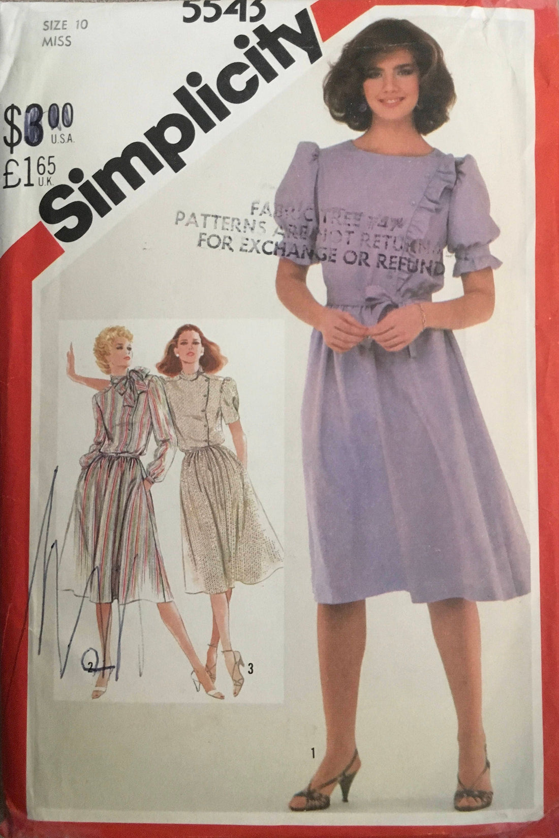 Simplicity 5543 Sewing Pattern (Vintage) UNCUT