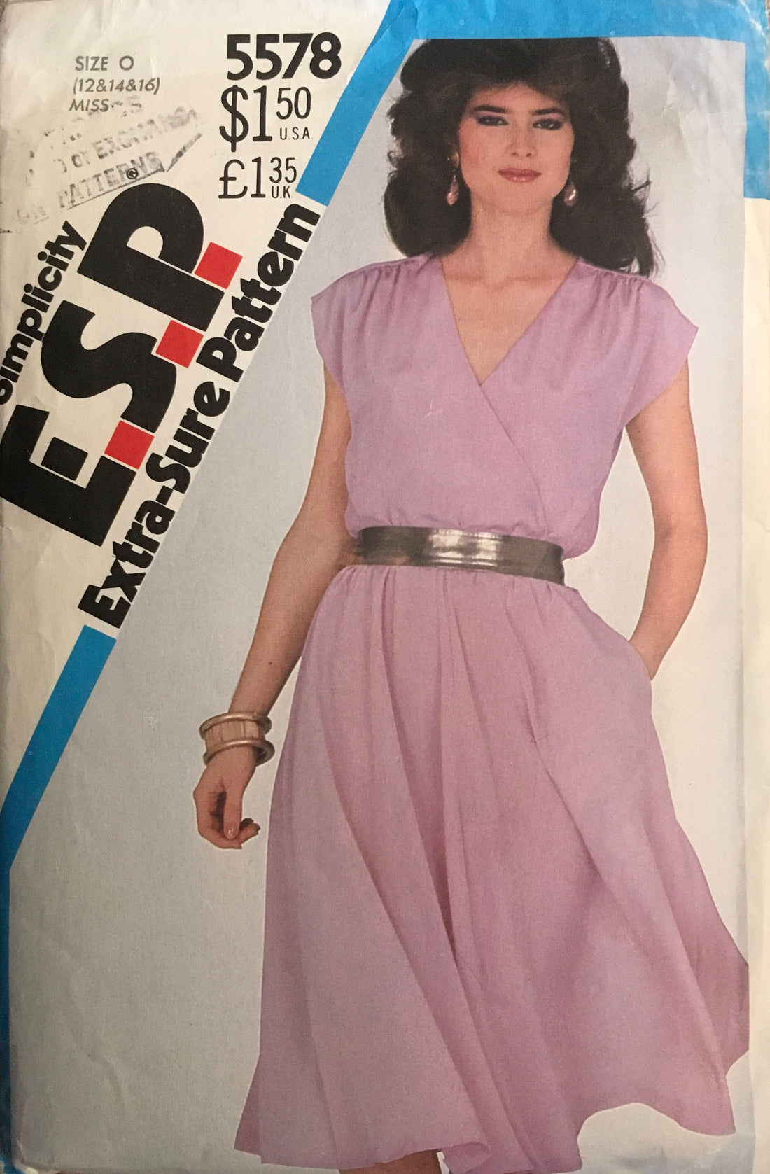 Simplicity 5578 Sewing Pattern (Vintage) CUT