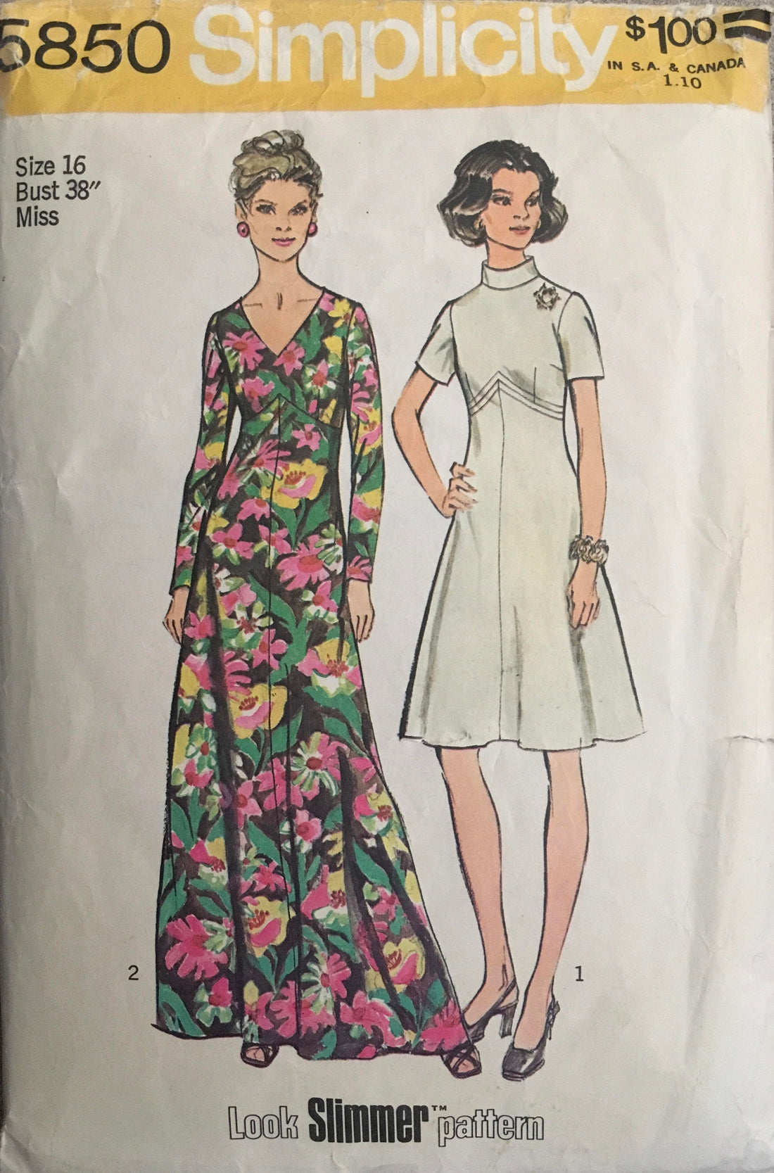 Simplicity 5850 Sewing Pattern (Vintage) CUT
