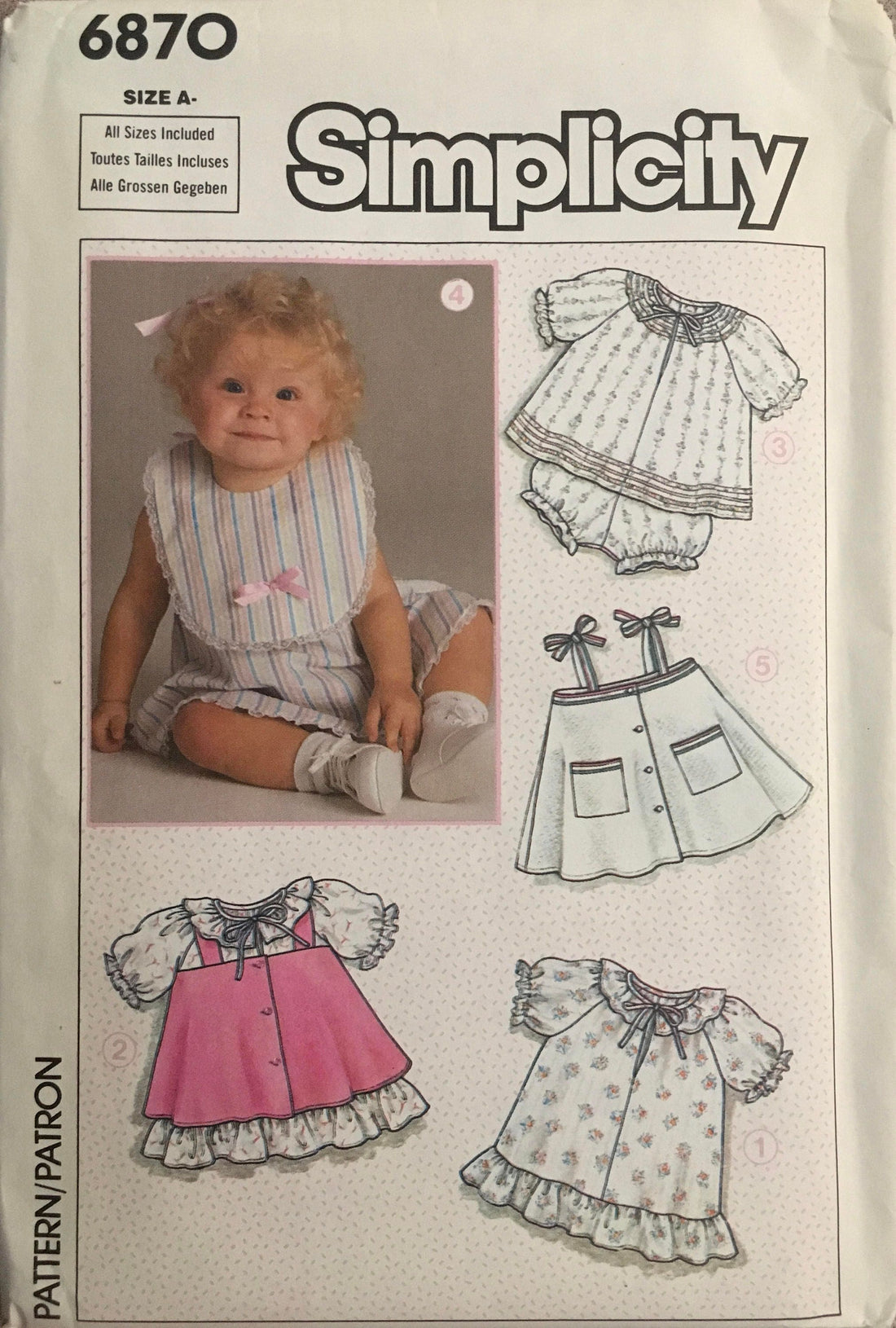 Simplicity 6870 Sewing Pattern (Vintage) UNCUT