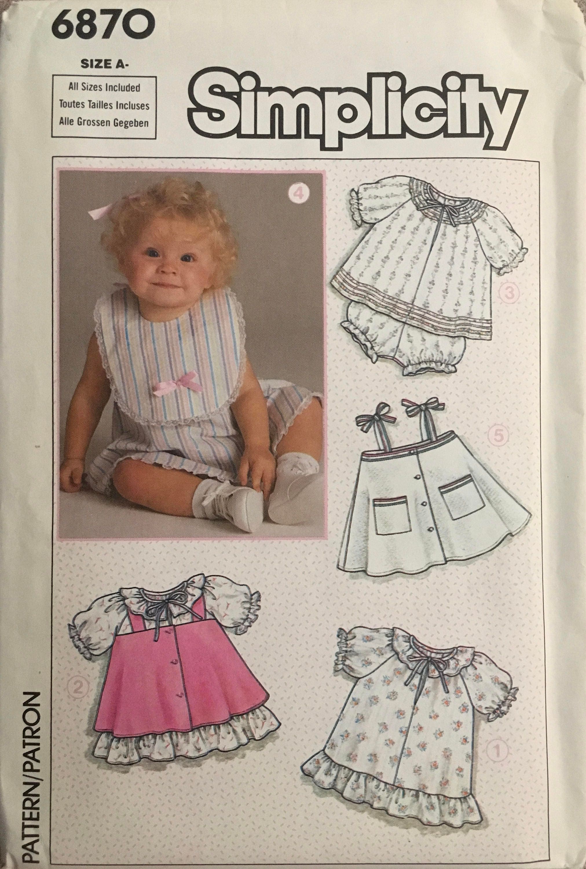 Simplicity 6870 Sewing Pattern (Vintage) UNCUT