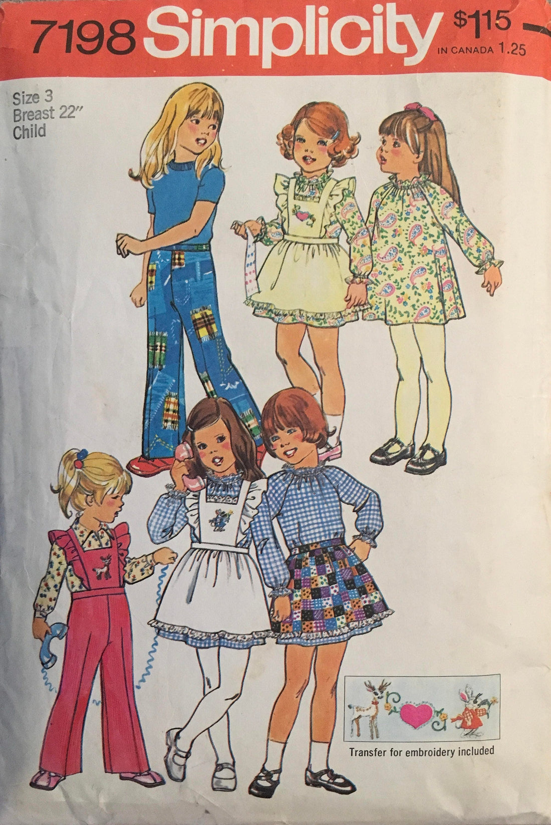 Simplicity 7198 Sewing Pattern (Vintage) CUT