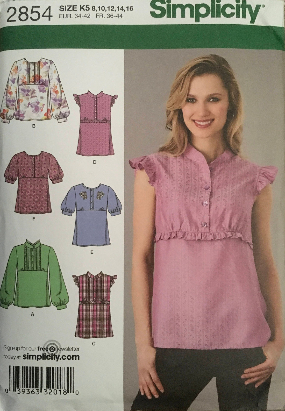 Simplicity 2854 Sewing Pattern UNCUT