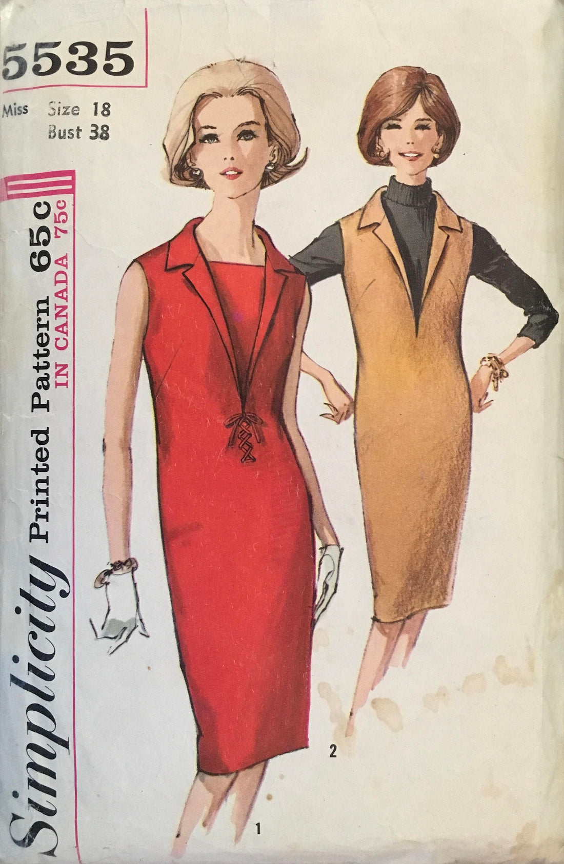 Simplicity 5535 Sewing Pattern (Vintage) CUT