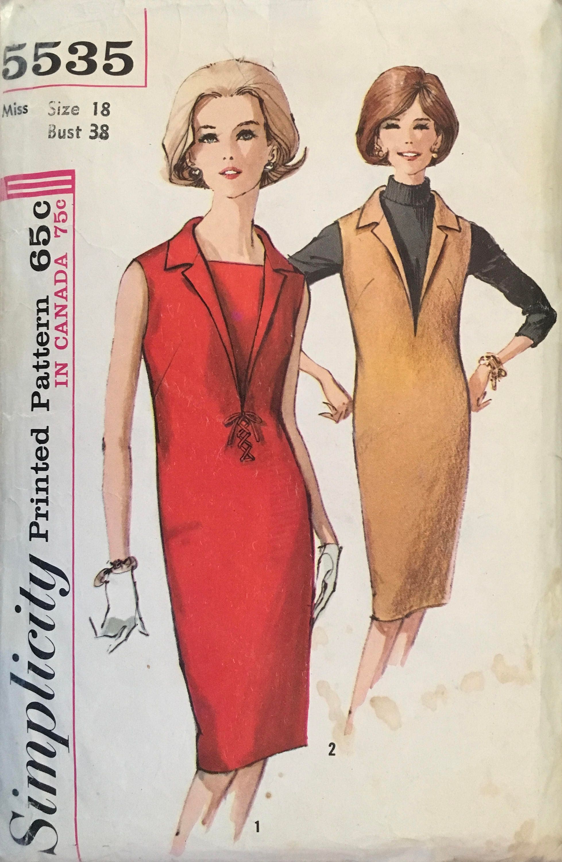 Simplicity 5535 Sewing Pattern (Vintage) CUT