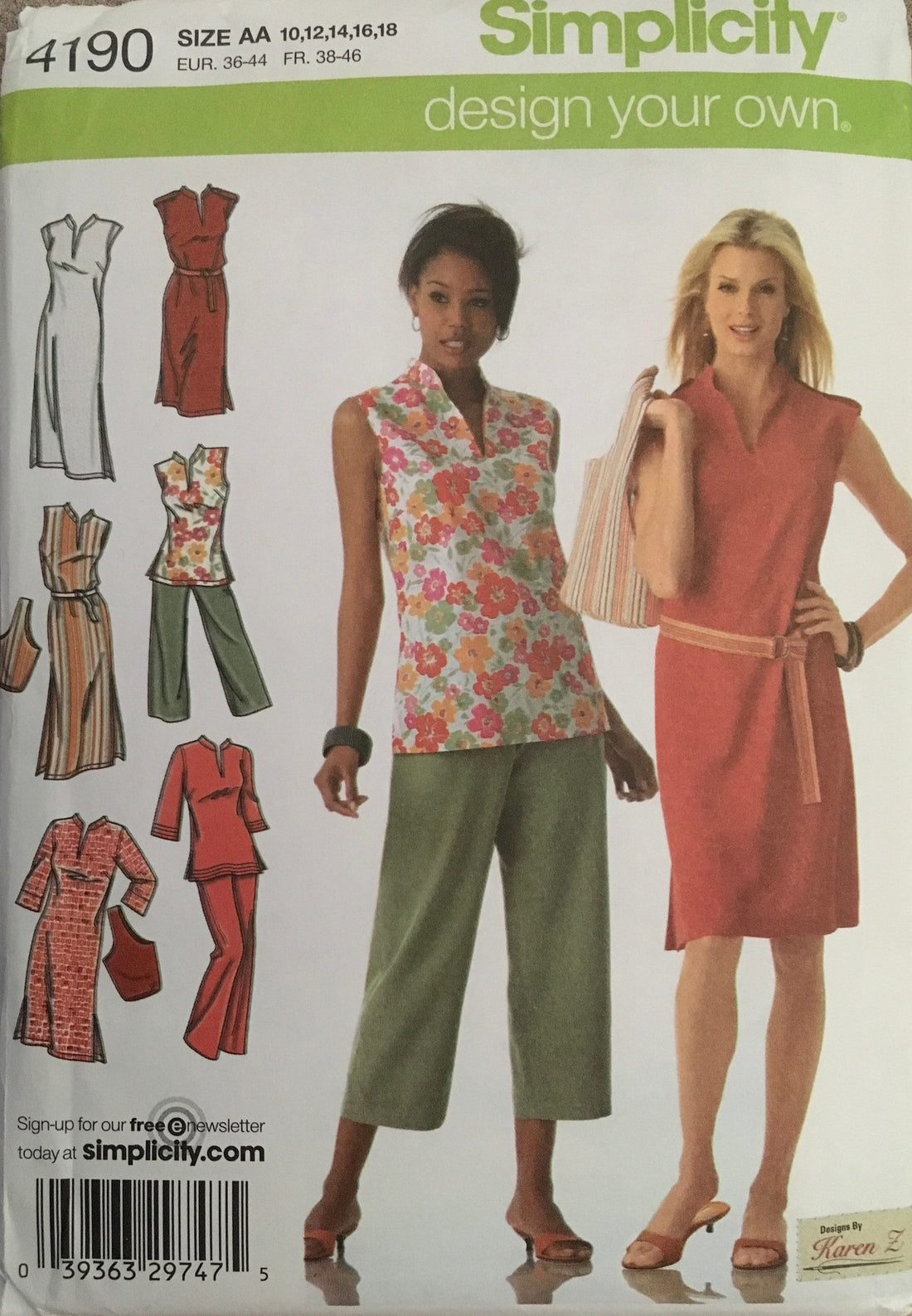 Simplicity 4190 Sewing Pattern (Vintage) UNCUT