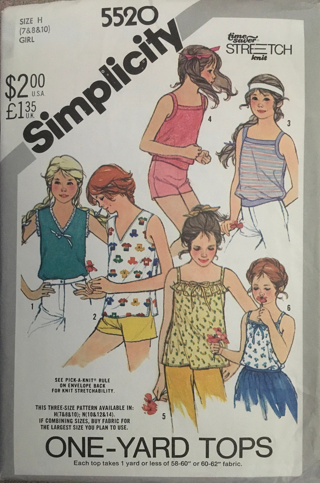 Simplicity 5520 Sewing Pattern (Vintage) CUT