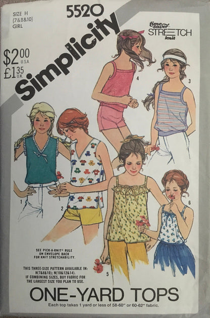 Simplicity 5520 Sewing Pattern (Vintage) CUT