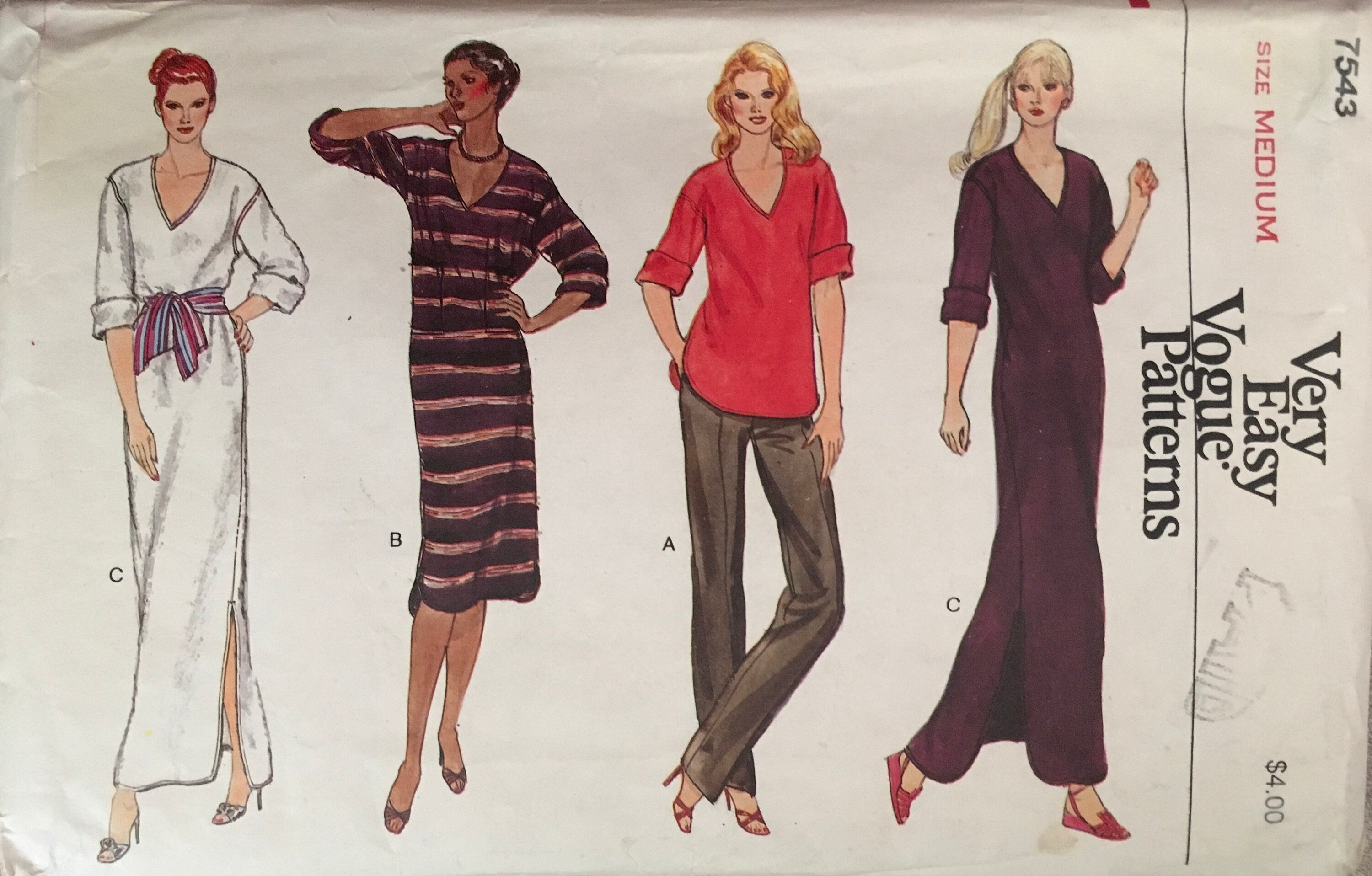 Vogue 7543 Sewing Pattern (Vintage) CUT