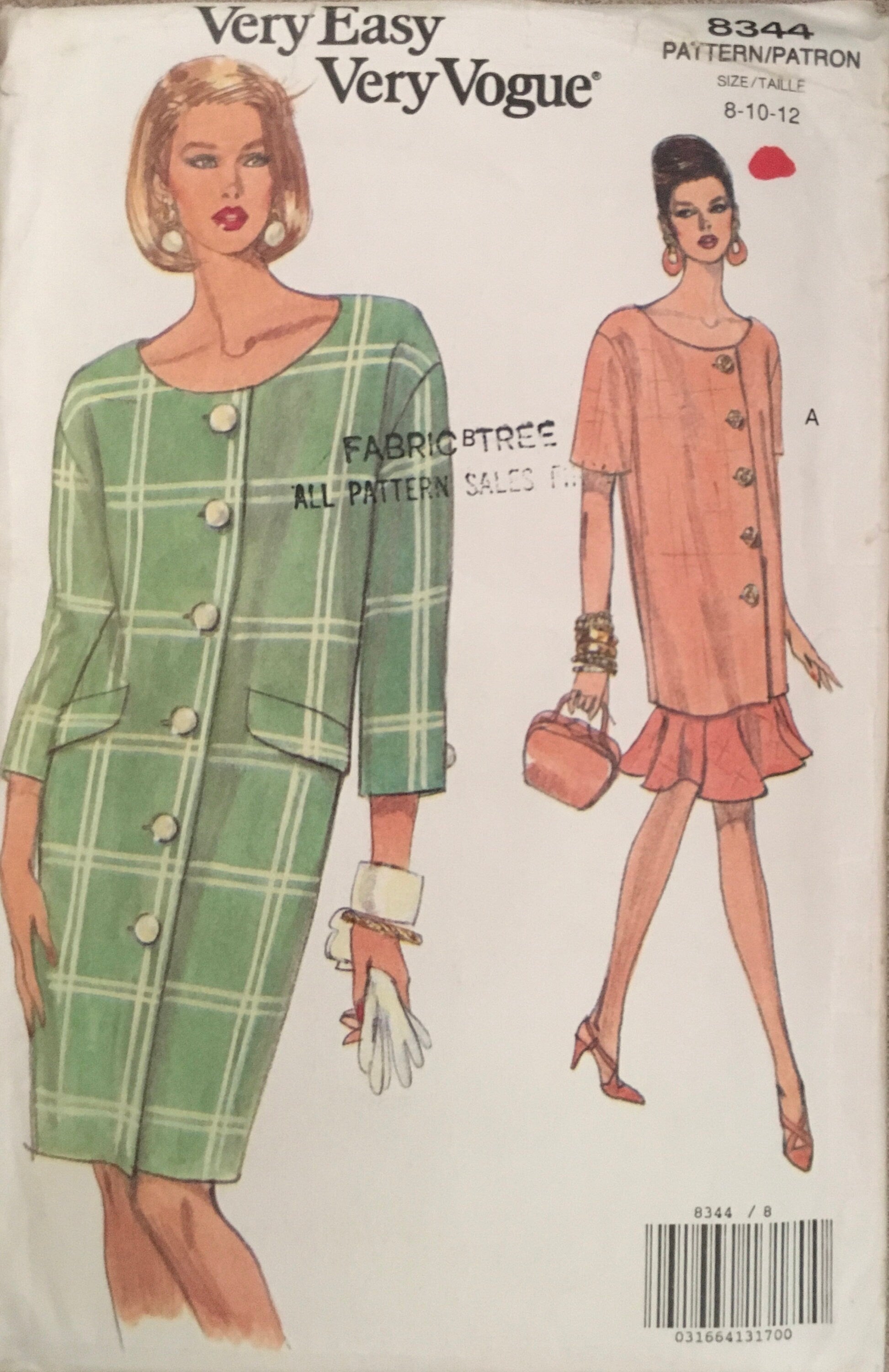 Vogue 8344 Sewing Pattern (Vintage) UNCUT
