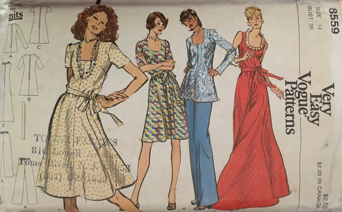 Vogue 8559 Sewing Pattern (Vintage) CUT