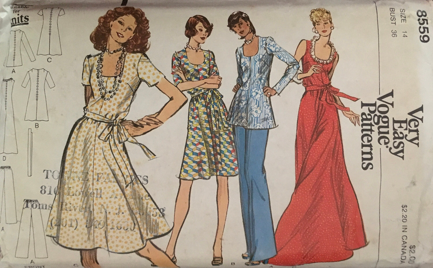 Vogue 8559 Sewing Pattern (Vintage) CUT