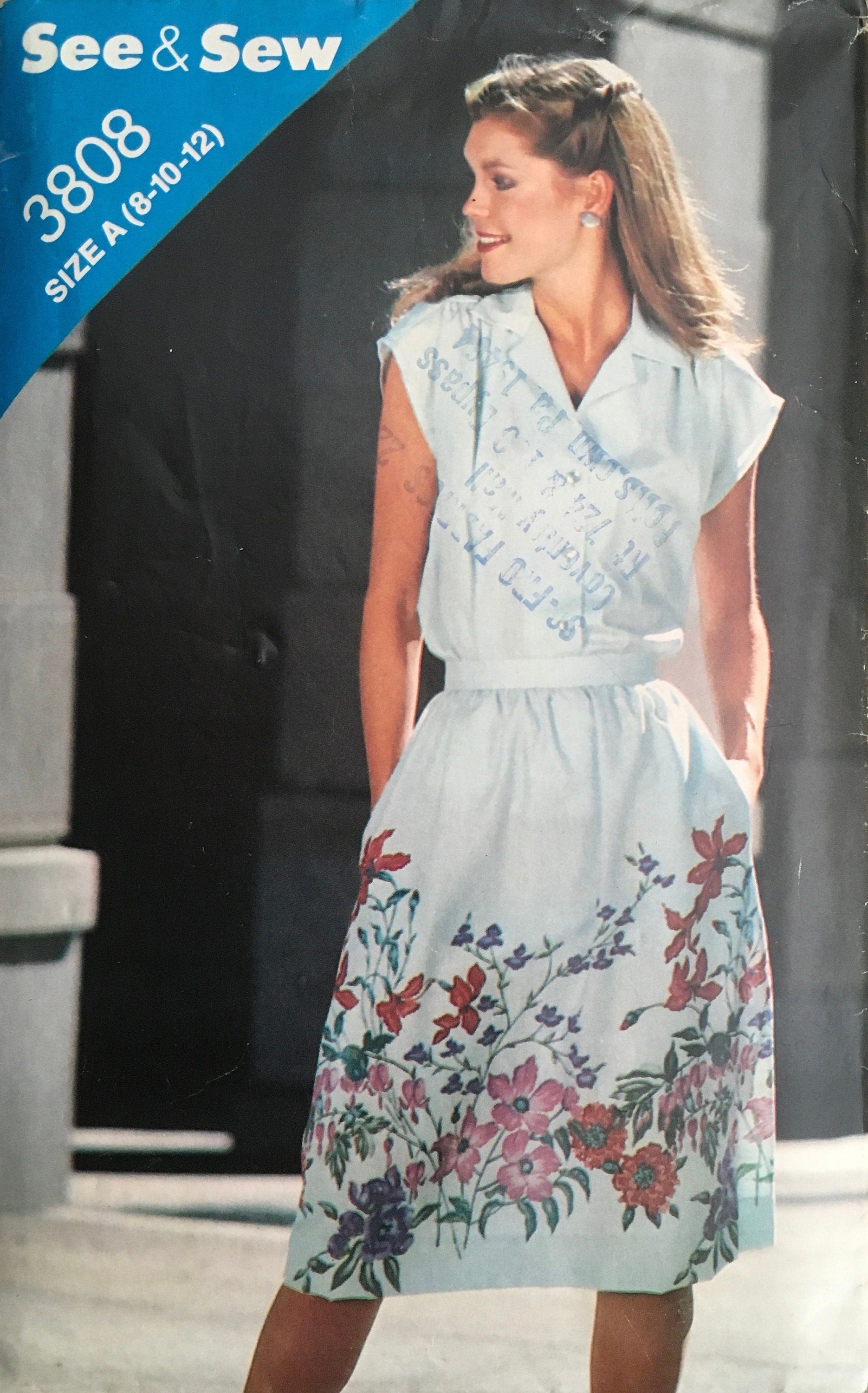 See &amp; Sew 3808 Sewing Pattern (Vintage) CUT