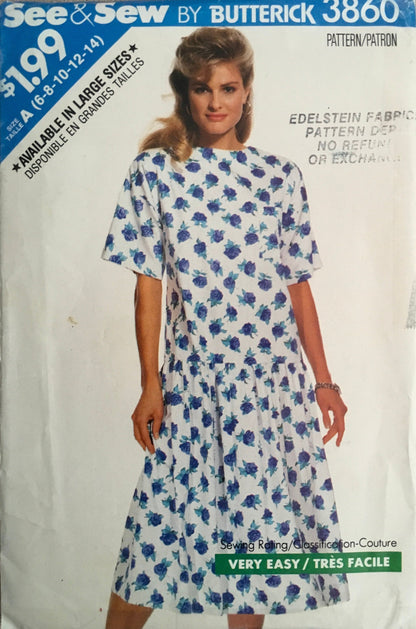 See &amp; Sew 3860 Sewing Pattern (Vintage) UNCUT