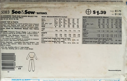 See &amp; Sew 5083 Sewing Pattern (Vintage) CUT