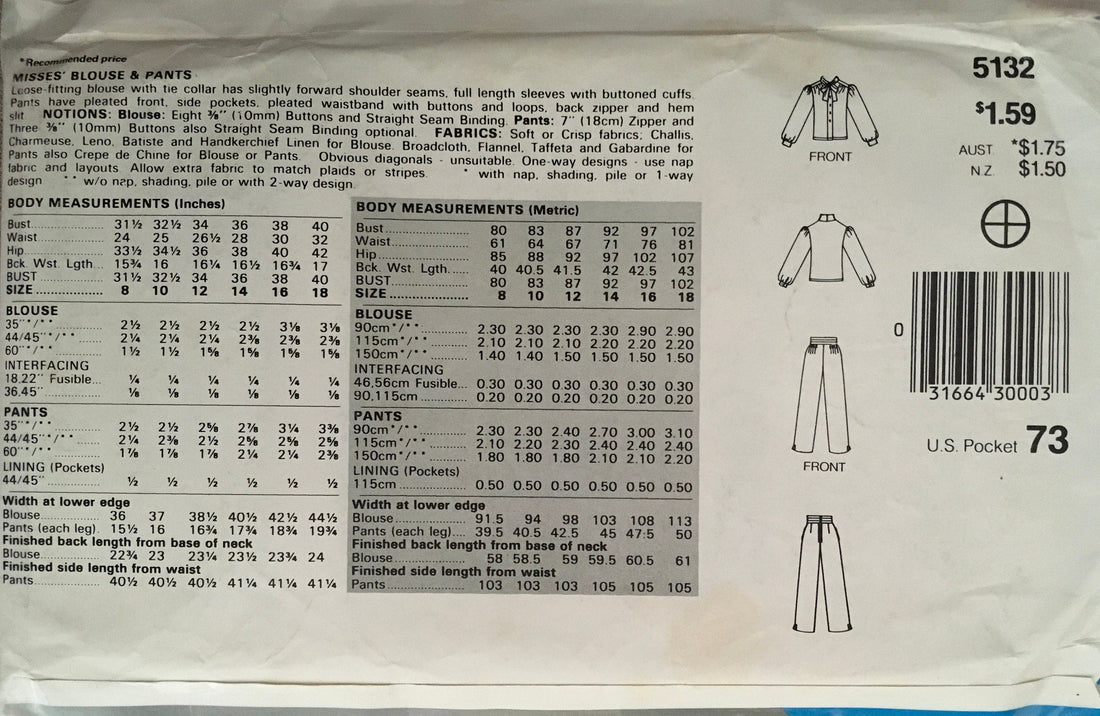 See &amp; Sew 5132 Sewing Pattern (Vintage) UNCUT