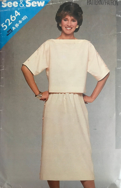 See &amp; Sew 5264 Sewing Pattern (Vintage) CUT
