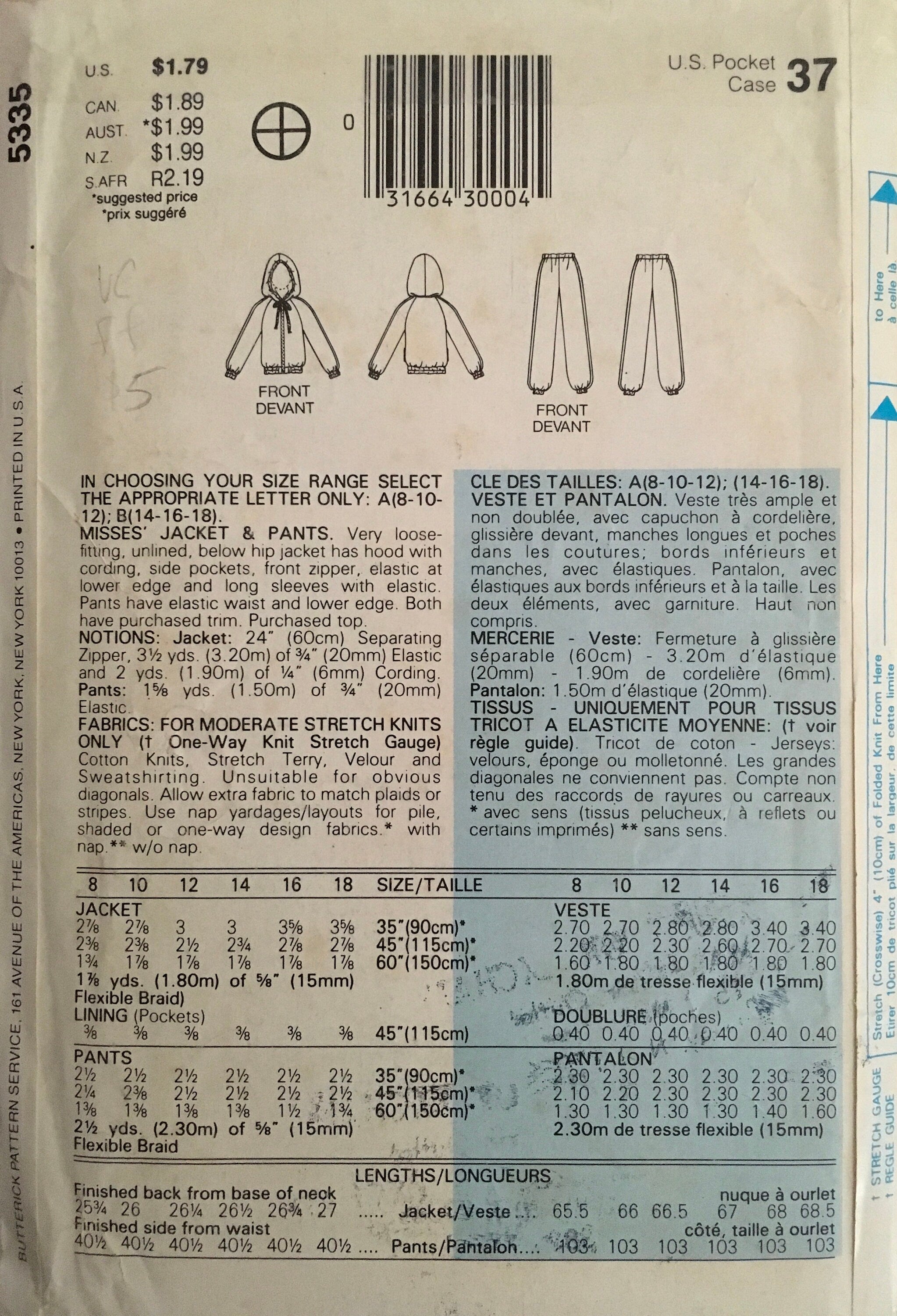 See &amp; Sew 5335 Sewing Pattern (Vintage) UNCUT