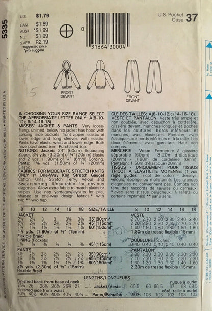 See &amp; Sew 5335 Sewing Pattern (Vintage) UNCUT