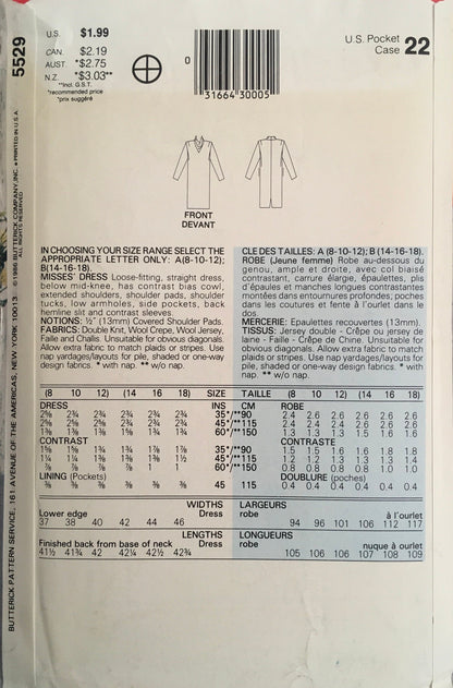 See &amp; Sew 5529 Sewing Pattern (Vintage) UNCUT